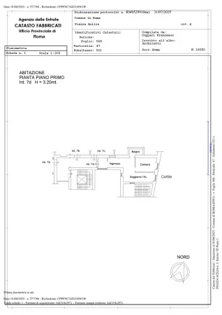 Appartamento in vendita in Piazza Acilia, 4 — planimetria